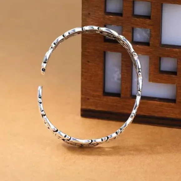 925 Silver Fish Cuff Bracelet #1551 - Picture 6 of 7